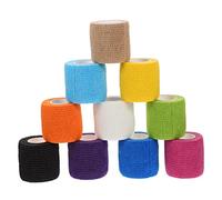 SKISUNO 10Rolls Self Sports Protective Cohesive Vet Wrap for Dogs Breathable and Comfortable Care for Injury Support and Swelling Relief