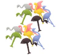 SKISUNO 12pcs Flamingo Wine Glass Markers Soft Silicone Drink Identifiers Reusable Animal-themed Stemware Tags for Wedding Parties Beach Party Supplies Cocktail Events