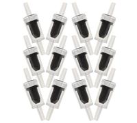 SKISUNO 12pcs Inline Check Valves for Fish Tank Air Pump, Abs Material Multipurpose Compatibility Non Return Valves for 4.5mm Airline Tubing, for Aquarium Air Stop and Liquid Transfer
