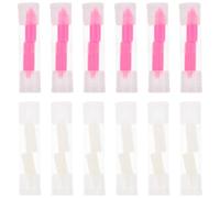 SKISUNO 12pcs Manicure Dotting Pen Replacement Wax Tips, Soft White Pink Wax Heads for Rhinestone Picker, Nail Art Tool Set for Professional Nail Decoration and Craft Use