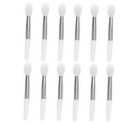 SKISUNO 12pcs Silicone Lip Brush Set White Handle Lipstick and Lip Mask Applicator for Precise Cosmetic Makeup Portable Mini Cosmetic Tool for Professional and Travel Use