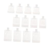 SKISUNO 12pcs Travel Lotion Pouch Set 30ml, 50ml, 100ml Leakproof Portable Shampoo Bag with Flip Cap Self-standing Refillable Liquid Dispensing Bottles for Travel Toiletries