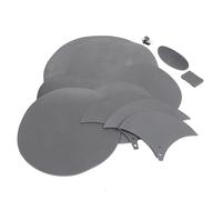 SKISUNO 14pcs Drum Mute Pads Black Drum Dampening Mats Easy Install Reusable Silencing Pads for Quiet Practice and Performance