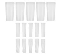 SKISUNO 15pcs Plastic Makeup Brush Protectors Covers for Brush Shape Preservation and Quick Installation, Waterproof Caps for Makeup Routine and Safe Storage