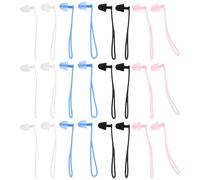 SKISUNO 16 Pairs Silicone Swimming Earplugs Soft & Flexible Ear Plugs with Rope for Swimming, Learning, Hearing Protection, Concerts, Airplanes