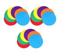 SKISUNO 18pcs Fold Spot Markers with Bag, Stable Flat Tpr Circle Floor Dots for Soccer Party Decorations, Basketball Training Dots, and Physical Education Equipment on Carpet or Floor