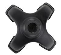 SKISUNO 19mm Four-Legged Walking Stick Rubber Tips Quad Base Hiking Pole Replacement Outdoor Hiking Accessories Anti-Slip Protector for Walking Sticks Black