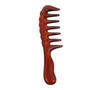 SKISUNO 1pc Sandalwood Massage Comb for Women Natural Detangling Hair Comb Wide Teeth Comfortable Grip for Curly Wavy and Wet Hair and Stylish