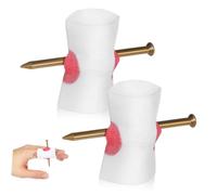 SKISUNO 2 Pcs Nail Through Finger Trick Props Plastic Bloody Prank for Halloween Party Accessories Scary Practical Joke Tools with Comfortable Fit for All Finger