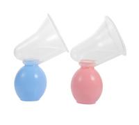 SKISUNO 2 Sets Manual Breastmilk Suction Device Portable Breastfeeding Pump with Strong Suction and Quiet Operation for Mothers Easy to Clean and Comfortable Use