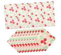 SKISUNO 20 Sheets Strawberry Print Party Napkins Vivid Patterned Paper Napkins for Birthday Graduation and Themed Party Supplies Wood Pulp Tissue with Strong Absorption