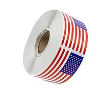 SKISUNO 200pcs American Flag Stickers USA Flag Roll 2 * 1 Inch Self-Adhesive Patriotic Decals for Independence Day Party Decorations