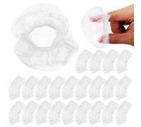 SKISUNO 200pcs Ear Covers for Shower Disposable Elastic Ear Protectors Soft to The Touch Double-Sewn Elastic Reinforcement Pe Plastic Waterproof for Men Women Home Perming Use