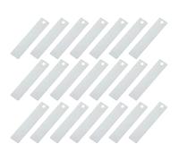 SKISUNO 20pcs Copper Electric Sheets for Fruit Battery Science Experiments, Stable Microcurrent Generation, Silver Material, for Classroom Demonstrations and Science Fair Showcases