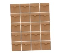 SKISUNO 20pcs Cow Card Paper Bag Square Kraft Envelope Kraft Paper Storage Holder Packing Sleeves for Invitations Light Brown