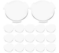 SKISUNO 20Pcs Lens for VR Headset, 25mm Diameter, 45mm Focal Length, Biconvex Magnifying Lenses with Wings, Immersive Visual Replacement for Computers