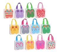 SKISUNO 24pcs Beach Party Bags: Hawaiian Goodie Bags Non-woven Fabric Flamingo Watermelon Cookie Chocolate Snack Pouch For Summer Events Birthdays And Travel