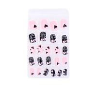 SKISUNO 24pcs Fake Nails Kit Full Cover Nail Tips with Adhesive Backing Lovely Stickers for Little Easy to Apply and Safe C21