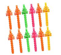 SKISUNO 25pcs Portable Boys and Girls Clarinet Educational Mini Clarinet Toys Wind Instrument Cartoon Bee Design Great for Parties Random Color