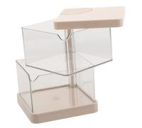 SKISUNO 2layer Storage Box Multi Rotary Jewelry Case for Ring Organizer Makeup Organizer Home Use Simple Design Tabletop Decorative