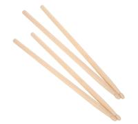 SKISUNO 2pairs Wooden Drumstick for Beginners Natural Wood Drum Sticks Percussion Instrument Accessories Practice Jazz Acoustic Drums