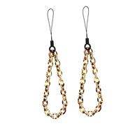 SKISUNO 2pcs Acrylic -lost Chain Stylish and Creative Hanging Lanyard for and Keys Easy to Install Accessory for Women and Girls Leopard Print Design