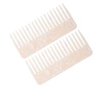 SKISUNO 2pcs Anti-static Wide Tooth Curl Comb Set for Detangling Hair Made of Sturdy Acetate Sheet Travel Friendly Hair Picks for Home Use