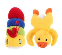 SKISUNO 2pcs Baby Bottle Covers Plush Sleeve Set for Infant Feeding, Insulated Nursing Feeder Protector with Duck and Caterpillar Toys for Daycare and Travel