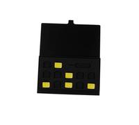 SKISUNO 2pcs Black Alloy Slot Nano Sim Card Holder with Needle Memory Storage Case for Micro Cards Data Protection Compact Travel Container