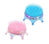 SKISUNO 2pcs Boy Girl Shape Detangling Hair Brushes for Boy Girl Safe and Hair Combs for Random Colors