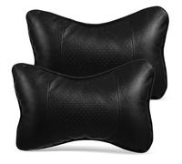 SKISUNO 2pcs Car Neck Cushion Pillow for Comfortable Driving Experience with Acrylic Material and Neck Support, Universal Black Headrest Pillow for Sitting in The Car
