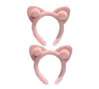 SKISUNO 2pcs Cat Ear Headband Animals Ears Headband for Women Elastic Furry Makeup Hair Hoops for Outing