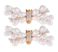SKISUNO 2pcs Detachable High Heel Shoe Clips Unique Embellishments and Wear-resistant Zinc Alloy Material, Elegant Gold Shoe Charms for Parties and Weddings