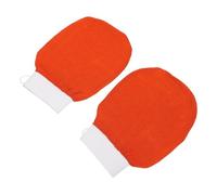 SKISUNO 2Pcs Exfoliating Bath Gloves for Body Scrubbing and Massage Lightweight Turkish Style Shower Mitts for Smooth Skin Easy to Use and Carry for Personal and