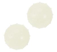 SKISUNO 2pcs Glow the Dark Rubber Dog Balls, Small 5cm Interactive Chew for Puppies and Medium Dogs, Sturdy Bite-resistant Fetch Balls for Outdoor Play and Nighttime Use