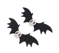 SKISUNO 2pcs Halloween Bat Skull Hair Clips Lightweight Party Hairpin for Accessories for Masquerade Cosplay Stage Performances