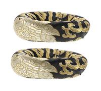 SKISUNO 2pcs Handmade Tibetan Singing Bowl Pad Embroidered Cotton Singing Bowl Stand for Yoga Sound Support Cushion