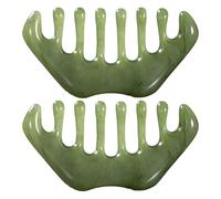 SKISUNO 2pcs Head Massage Comb Skin Massager Muscle Relaxing Tool Beeswax Natural Shapes Comfortable Non-damaging Design for Family and Outdoor Use