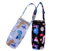 SKISUNO 2Pcs Insulated Bottle Bag Stylish Feeder Protective Sleeve for Milk Bottles Convenient Travel Design Attractive Patterns for Easy to Clean