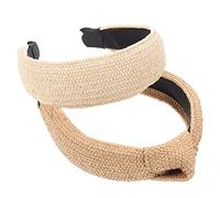 SKISUNO 2pcs Lightweight Raffia Hairband Women Party Raffia Headdresses Woven Headwear