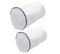 SKISUNO 2pcs Mesh Laundry Shoe Wash Bags for Washing Machine, Cylinder Shape with Polyester Material, Protect Shoes and Garments from Damage and Snagging, for Dryer and Laundry Use
