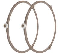 SKISUNO 2pcs Microwave Turntable Holder with Plastic Roller round Oven Glass Plate, Rapid Heating and Maintain Features, Suitable for Home Microwave Oven Replacement