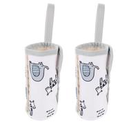 SKISUNO 2pcs Milk Bottle Thermal Bag - Insulated Carrier for Formula or Breastmilk - Universal Travel Cooler Sleeve with Handle for Stroller Walks Large