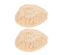 SKISUNO 2pcs Natural Sisal Shower Balls for Exfoliating and Deep Clean Pores, Oval Shape Bathing Shower Supplies Made from Sturdy Beige Sisal, for Skin Care and Bathing