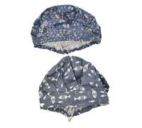 SKISUNO 2pcs Nursing Scrub Caps Cotton Printed Design Comfortable Sweat-absorbing Working Headdress for Doctors and Nurses in Operating Room