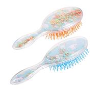 SKISUNO 2pcs Paddle Hair Comb Detangling Massage Brush Set for Women and Children Oval Plastic Hairbrush Suitable for Wet and Dry Hair Styling
