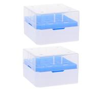 SKISUNO 2pcs PP Cryogenic Tube Freezer Storage Organizer Slot Liquid Tube Container for Laboratory Sample Management and Safe Vial Preservation