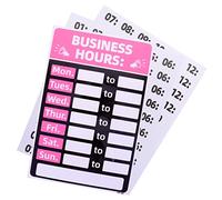 SKISUNO 2pcs PVC Business Hours Sign for Store Shop Bank Office Reusable DIY Writable Open Closed Signs Suitable for Cafe Restaurant Bakery Salon