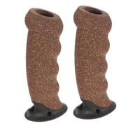 SKISUNO 2pcs Ski Stick Handle Grip Cork Trekking Pole Handle Nonslip Replacement Lightweight Hiking Pole Adapter for Balance and Stability