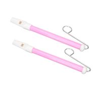 SKISUNO 2pcs Slide Whistle for Push Pull Musical Instruments Childrens Plaything to Develop Blowing Skills Pink Flutes for Birthday and Christmas Gifts